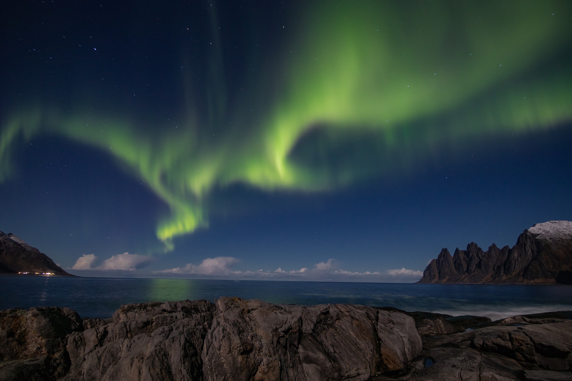 Nordlichter in der Wanderwoche Norwegen
